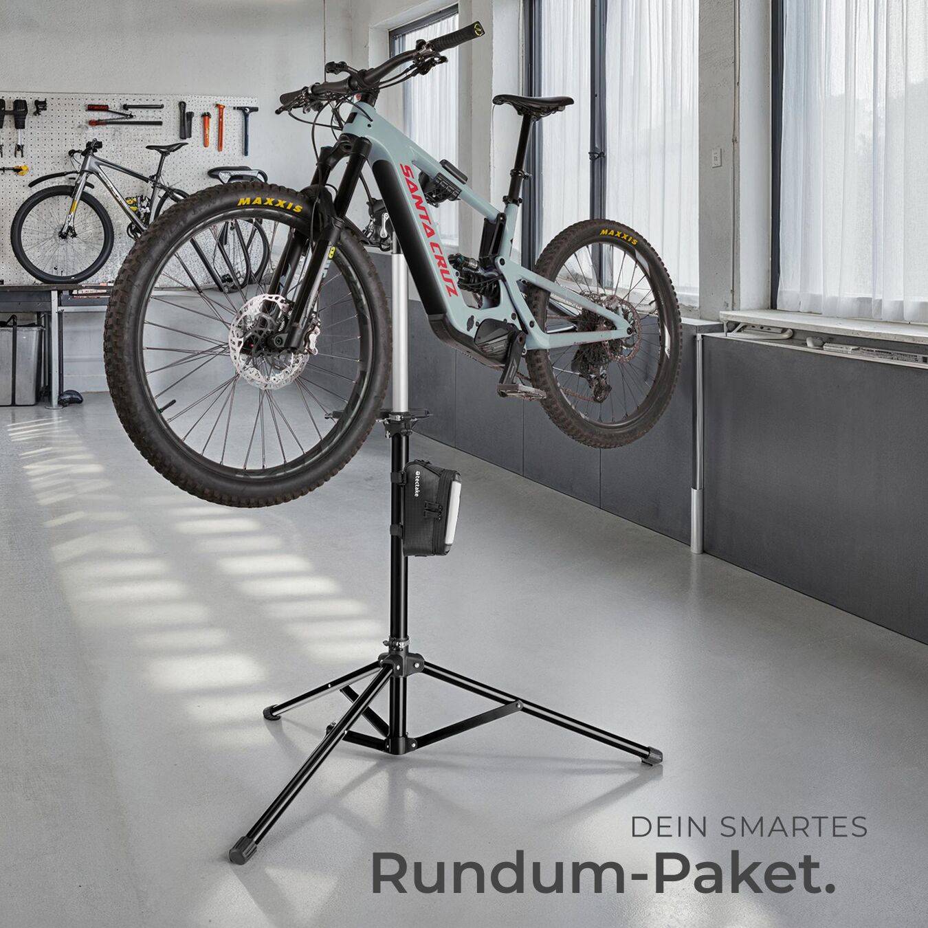 Set Fahrradmontageständer Jan und Rahmentasche
