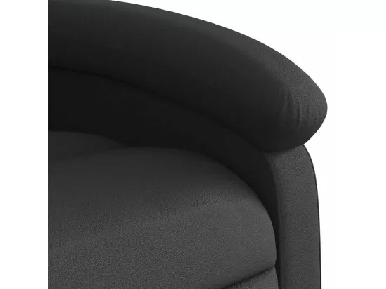 Fauteuil inclinable noir cuir véritable