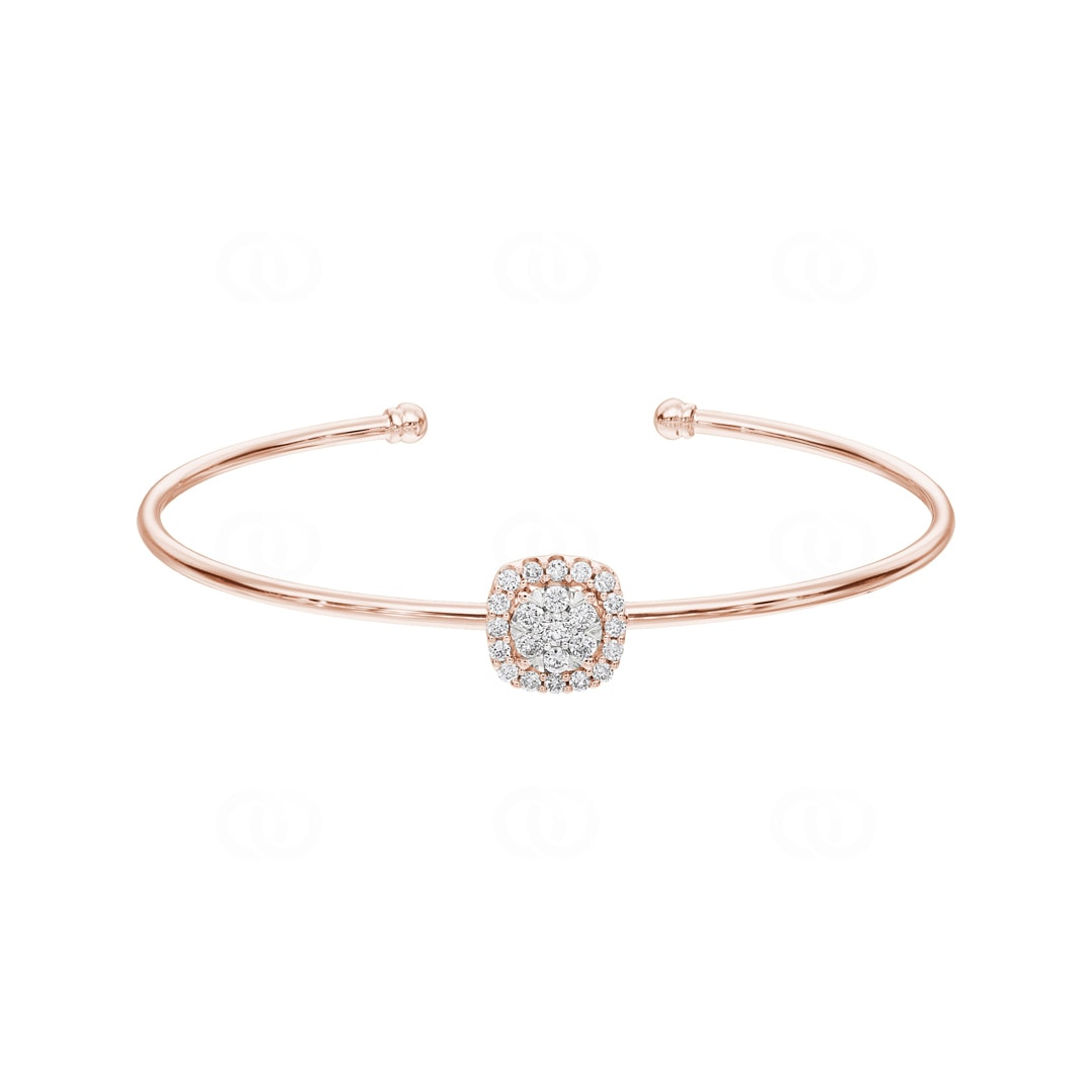 0.50 Karat Diamantarmreif offen 750/18 K Roségold