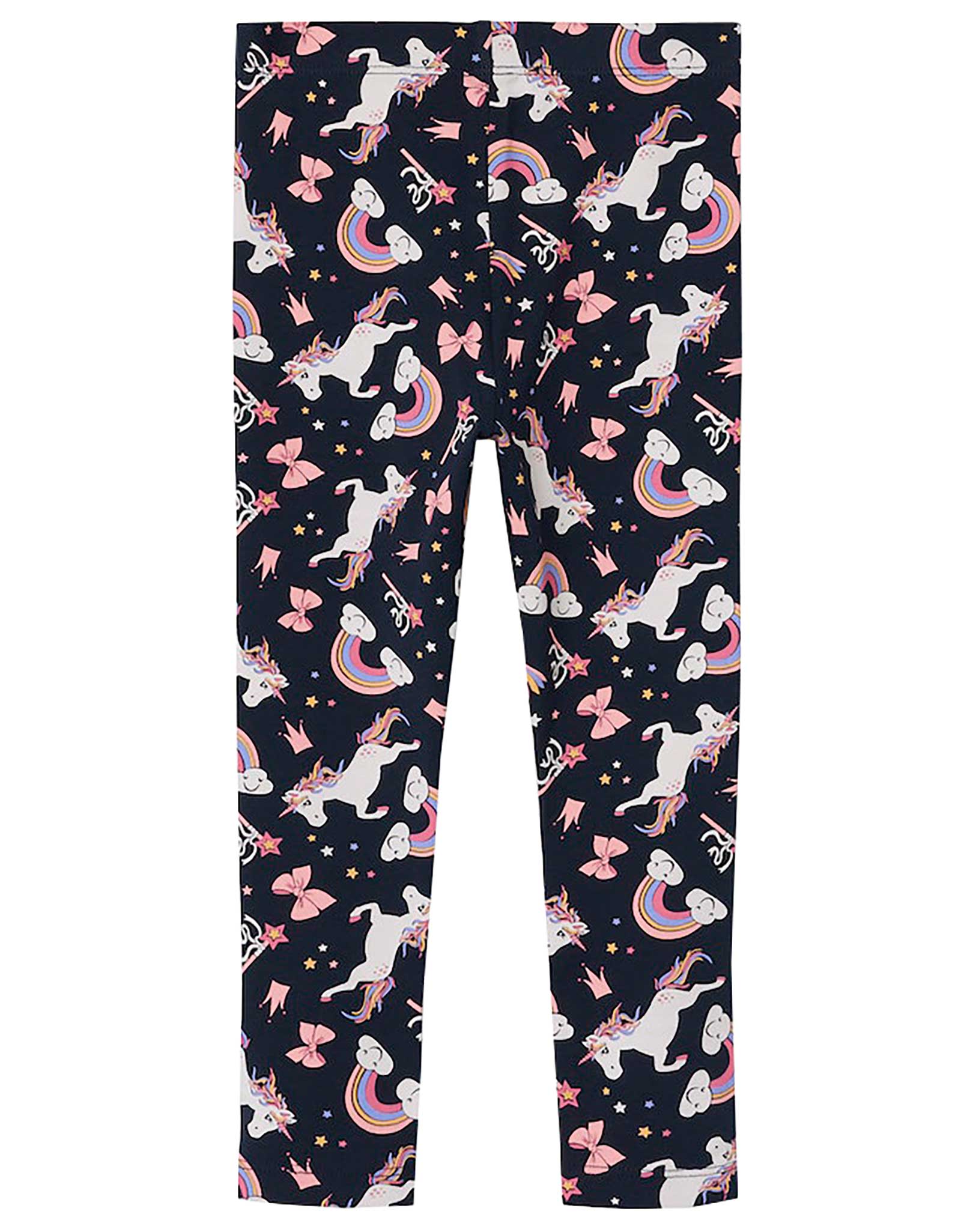 Leggings NMFVIVIAN UNICORNS AOP in dark sapphire