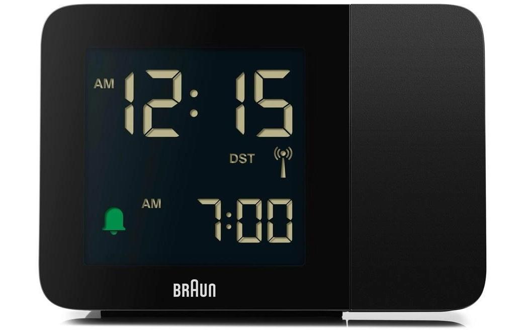 Funk-Projektionswecker BC15B-DCF SchwarzDigitaler LCD-Projektionswecker mit Bewegungssensor und Schlummerfunktion