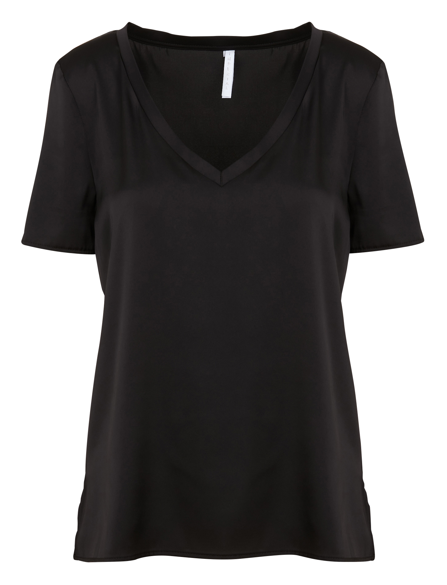 Tee-shirt col V fluide | Noir