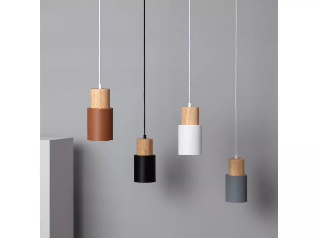 Suspension Bois et Métal Kidonge Marron