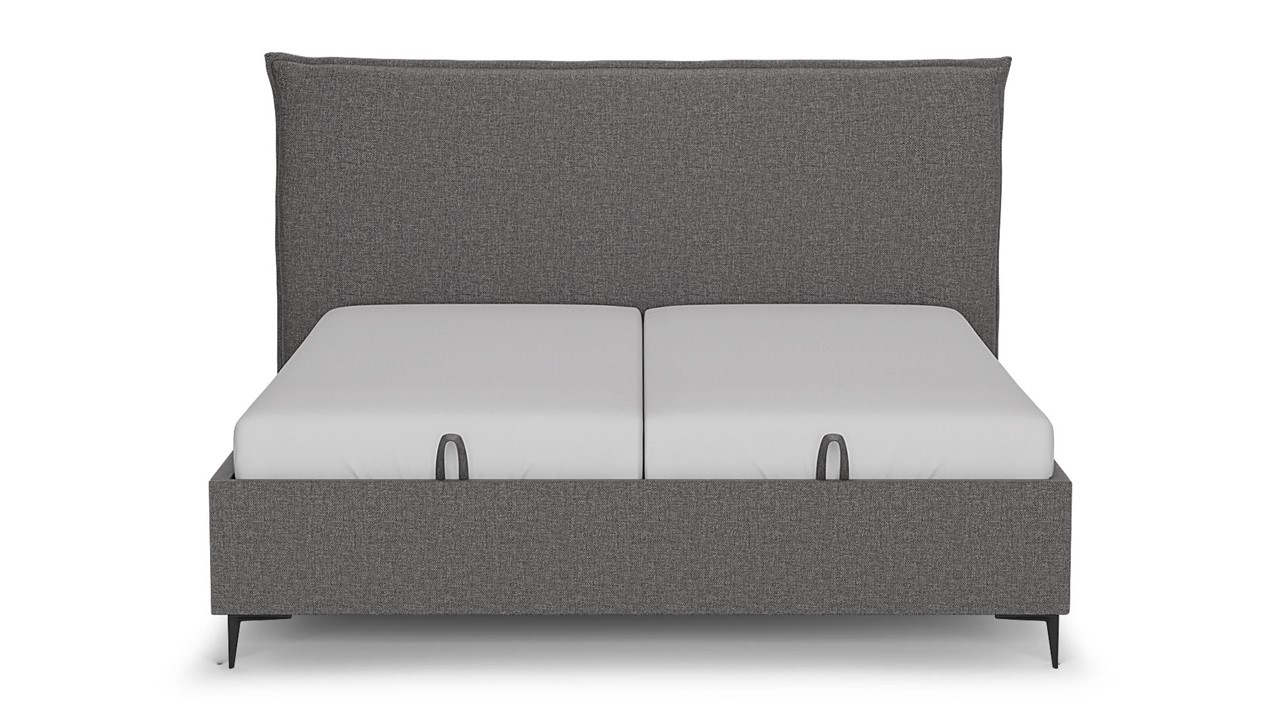 Opbergbed Morgan - Linen touch dark grey