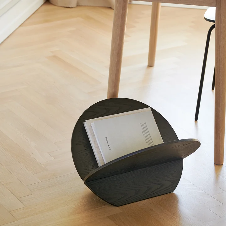 Gejst - Silia Magazinhalter, Eiche / schwarz