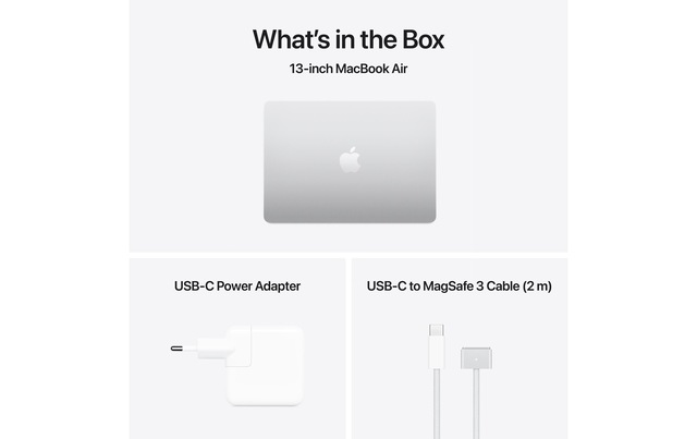 Apple Notebook »MacBook Air 13 2025 M4 10C GPU / 24 GB / 512 GB« / 13,6 ″ Apple M4 10-Core GPU 512 GB SSD