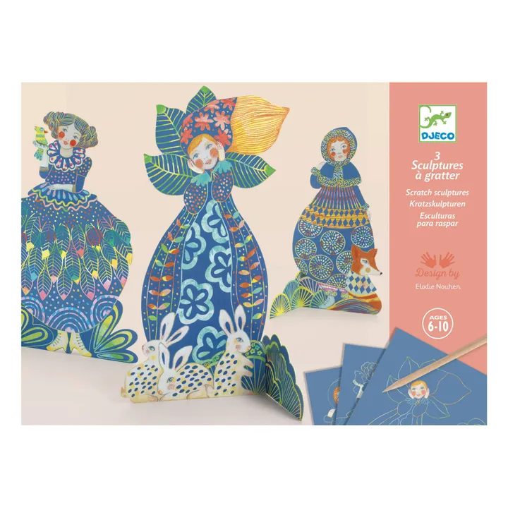 Djeco Cartes à gratter Jolies robes