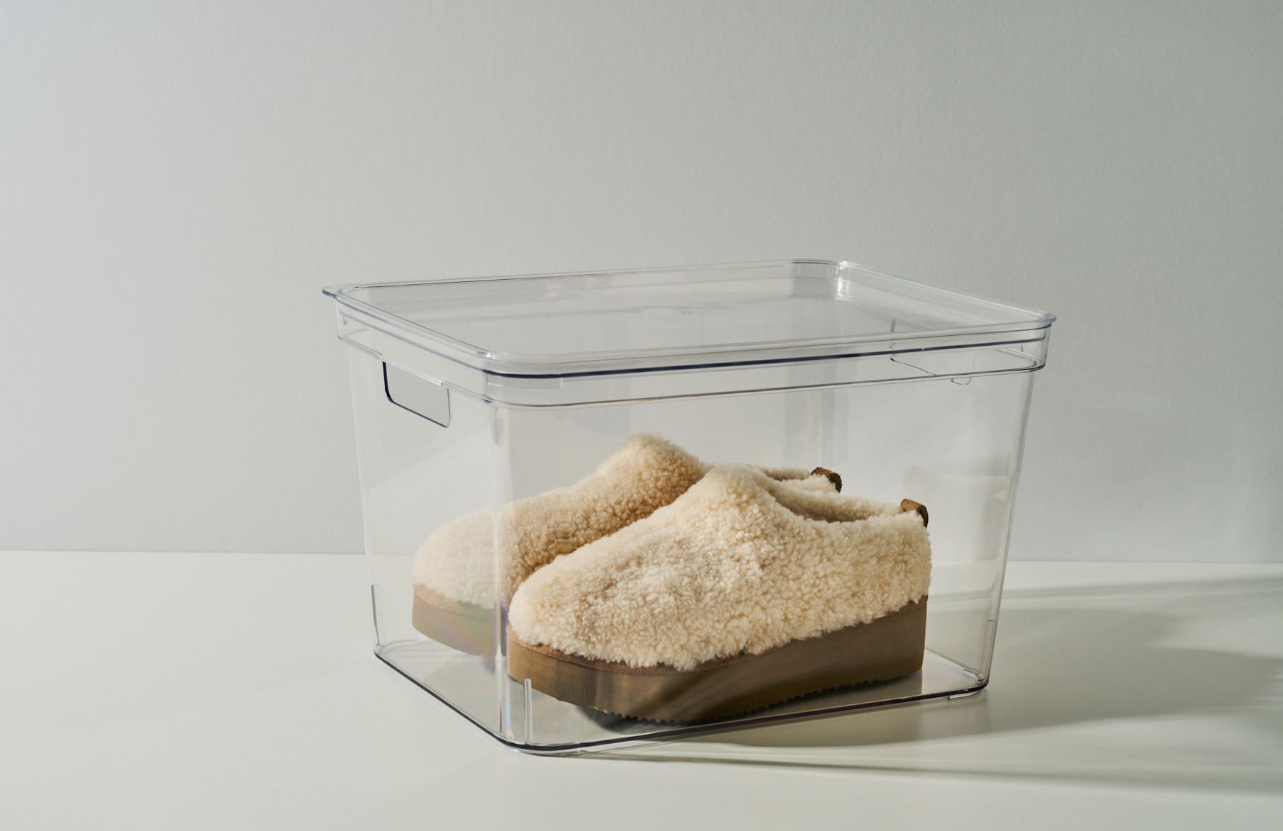 Oppbevaringsboks transparent - 25x25x15,5 cm