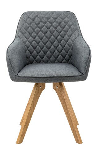 CASAVANTI Esszimmerstuhl 2er Set grau/ Eiche