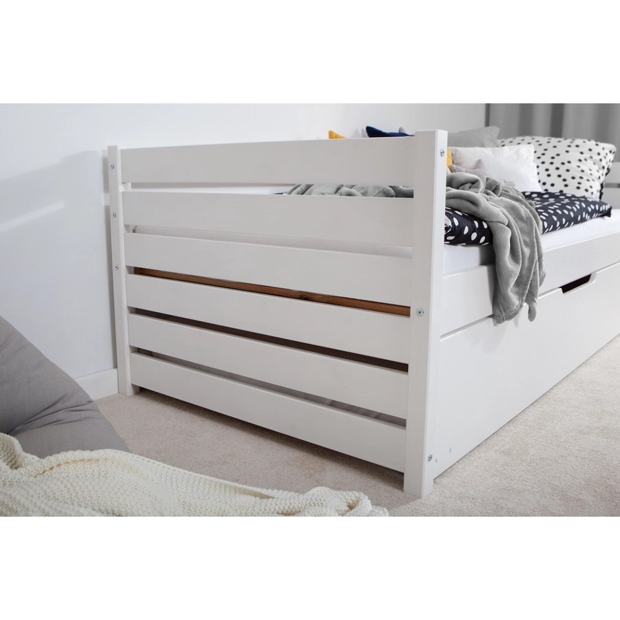 TICAA Sofabett Naomi inkl. Ausziehbett, 90x200 Weiß