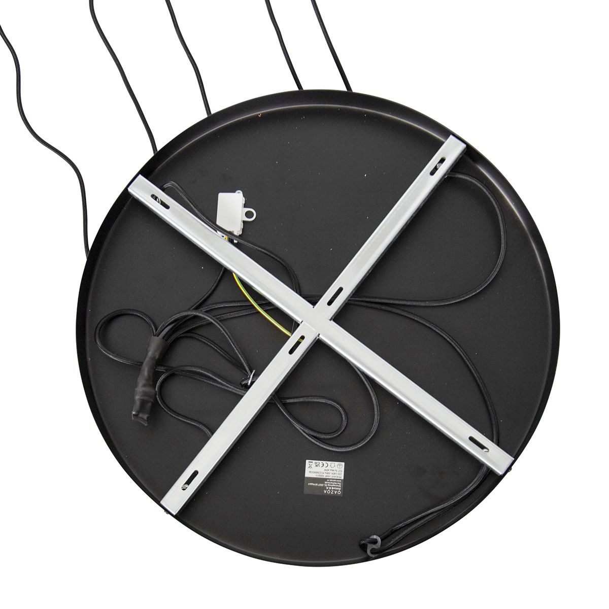 Smart hanglamp zwart met goud met smoke glas incl. 5 Wifi A60 - Zuzanna