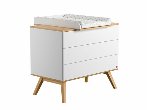 Commode Nature Baby Blanc/Bois - VOX