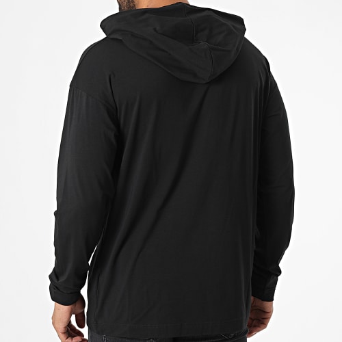 Tee Shirt Capuche Manches Longues Unite 50478917 Noir