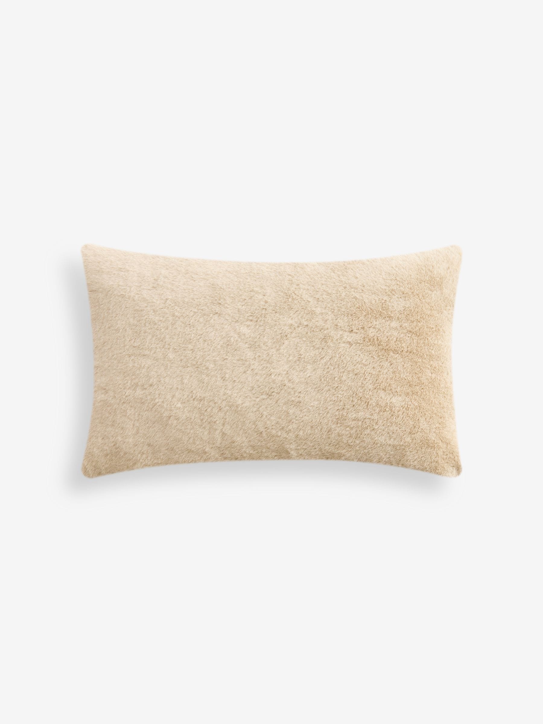 50 x 30cm Kerstmis Wensen Kussentje van imitatiebont