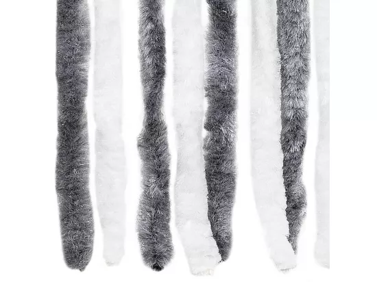 Moustiquaire Gris et blanc 56 x 185 cm Chenille