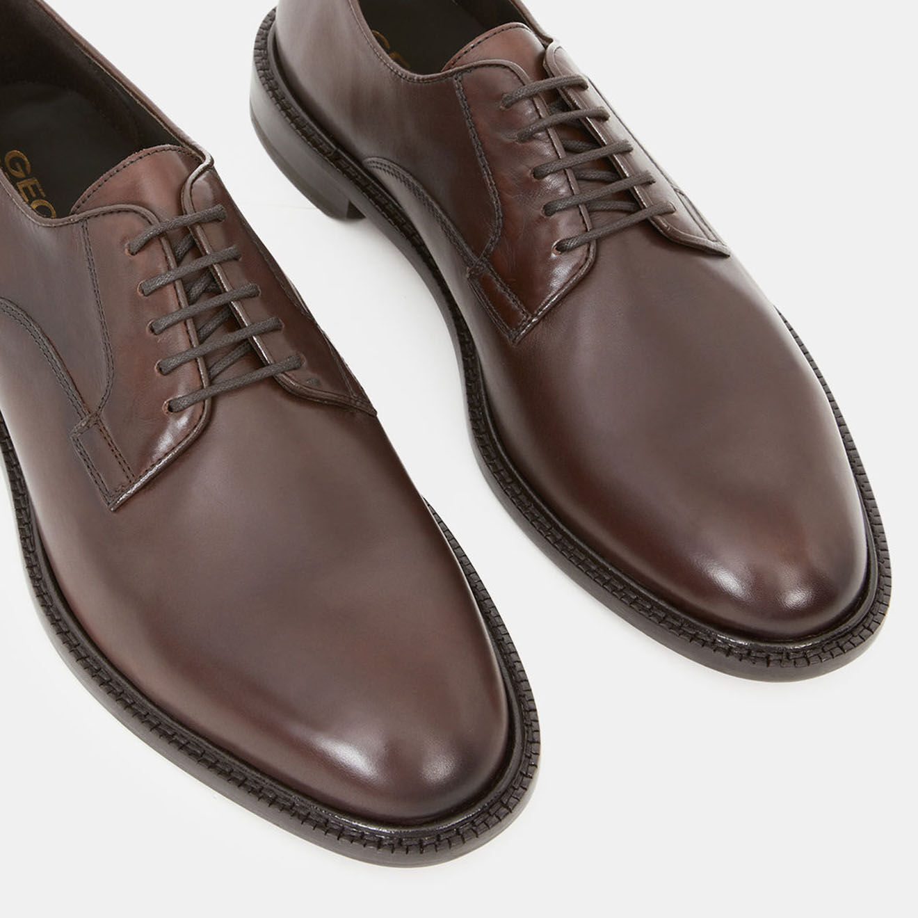 Geox Derbies en Cuir Premium Artenova marron foncé