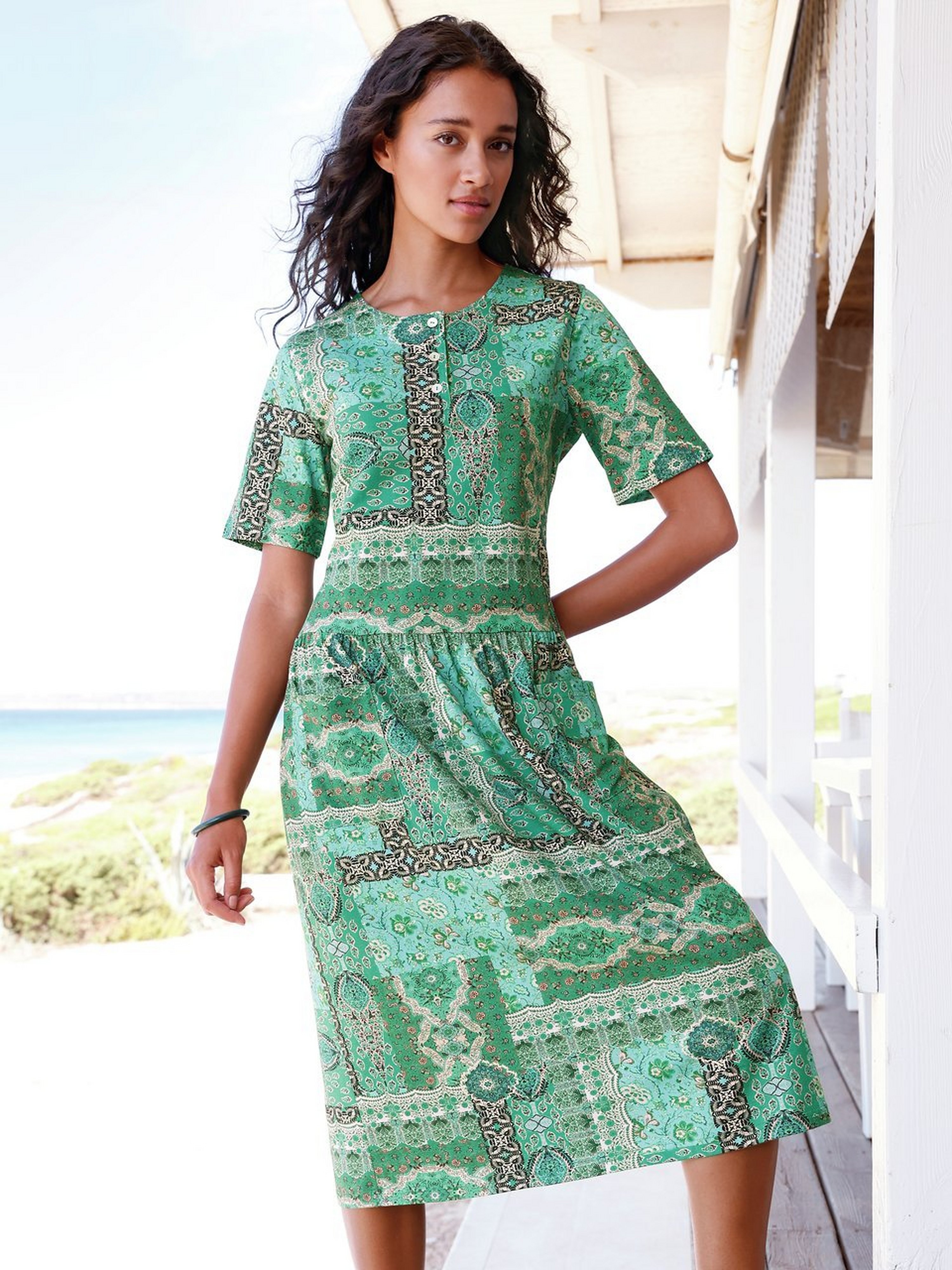 Jerseykleid mit 1/2-Arm