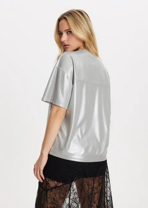 T-shirt met v-hals grijs (GRS.SI)
