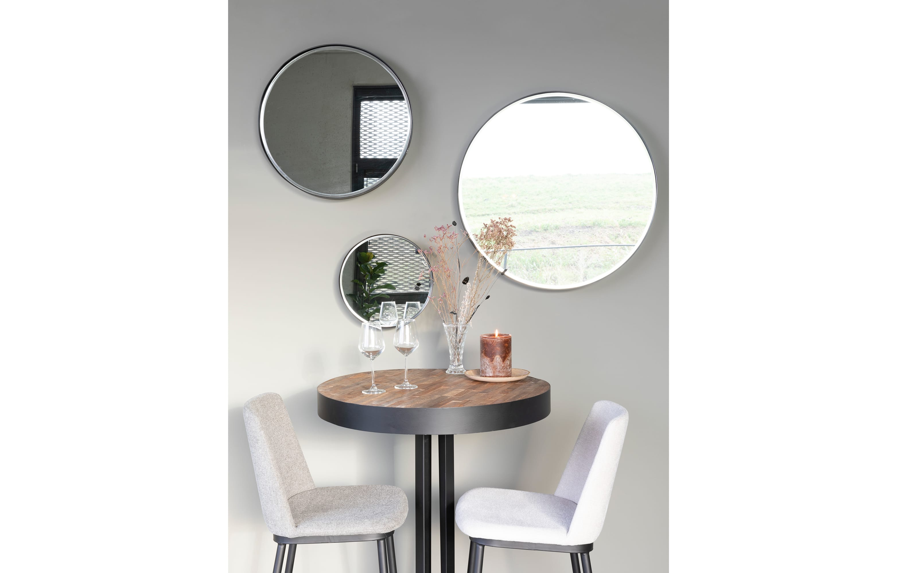 Spiegel Raj Medium, schwarz, 60 cm
