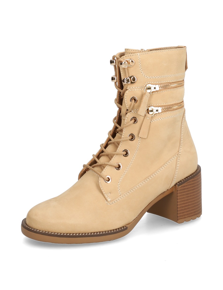 Nubukleder Schnürstiefelette