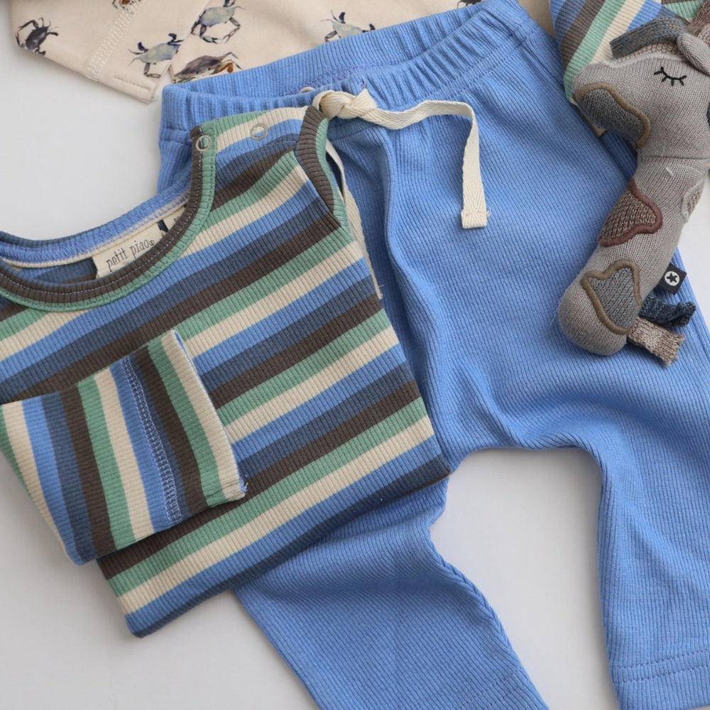 Køb Petit Piao Allure Blue Multi Stripe Bluse Modal Multi Striped