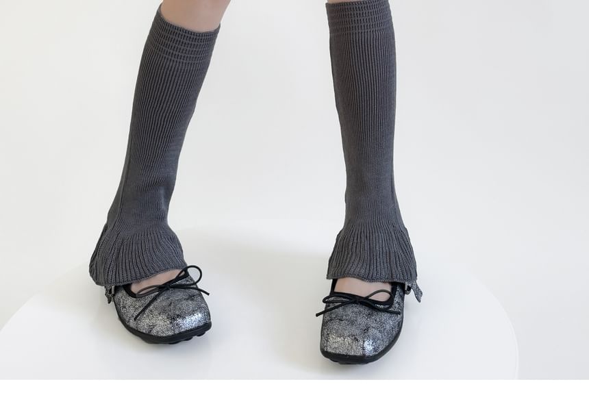 Allinya - Effen beenwarmers met ruches