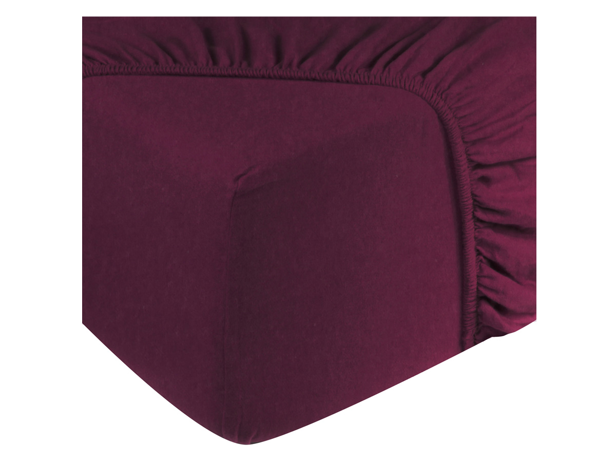 DoubleDry Flanel 90x200 cm hoeslaken - aubergine