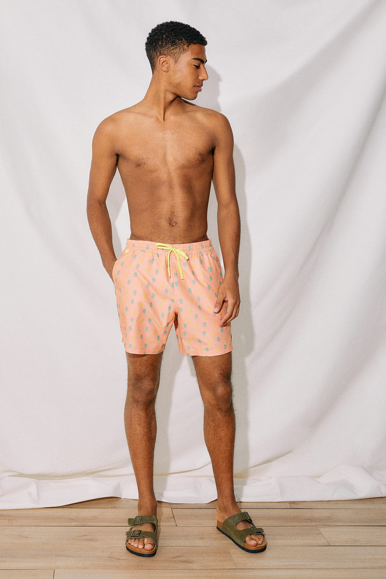 Bañador estampado cactus - estamapado laranja