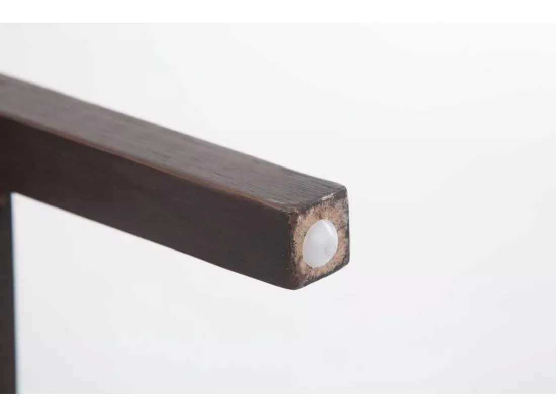 Lot de 2 Tabourets de bar - Tissu & Bois - Gris foncé - Louise