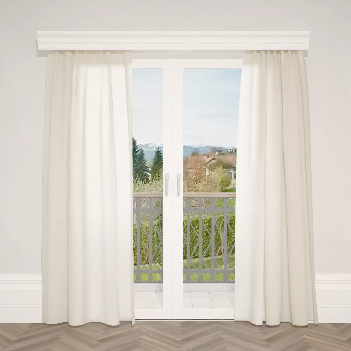Nachtvorhang Marmor Beige