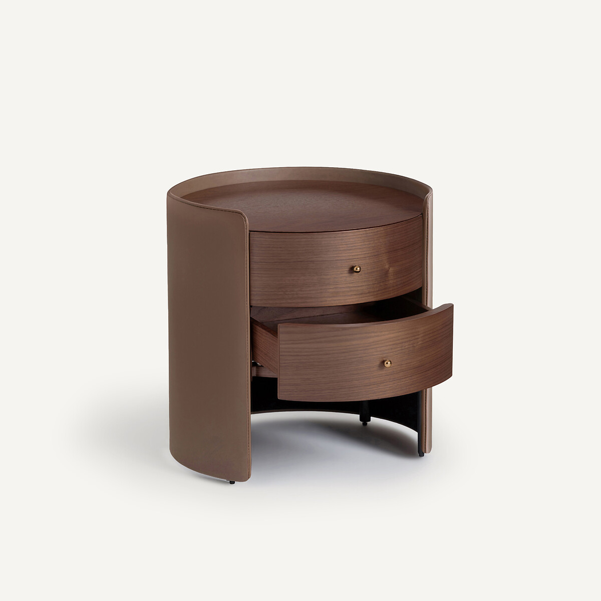 AM.PM<br>Mesa de cabeceira em nogueira e couro, Firmo