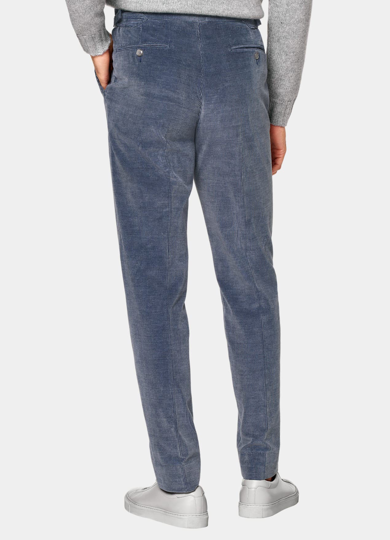 Costume Havana coupe Tailored bleu moyen