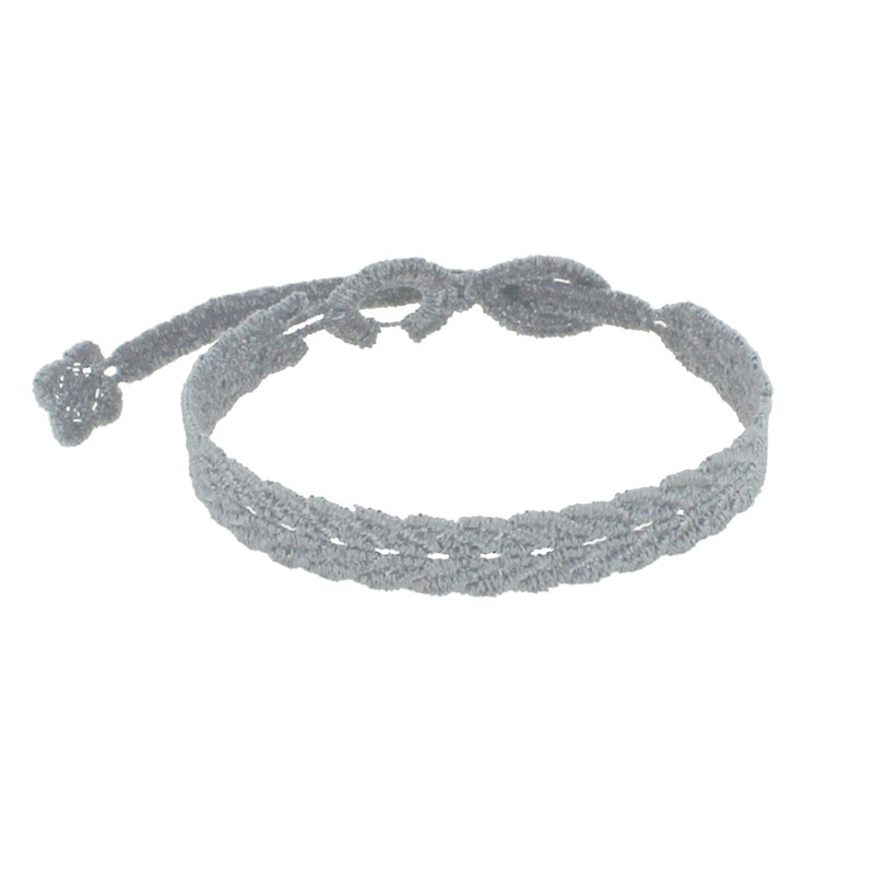 Cruciani Bracelet Homme Dentelle Prospérité Gris Clair