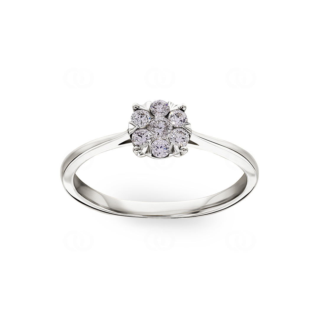 Verlobungsring 750/18 K Weissgold mit Diamanten 0.25 ct H/si by CHRISTIAN