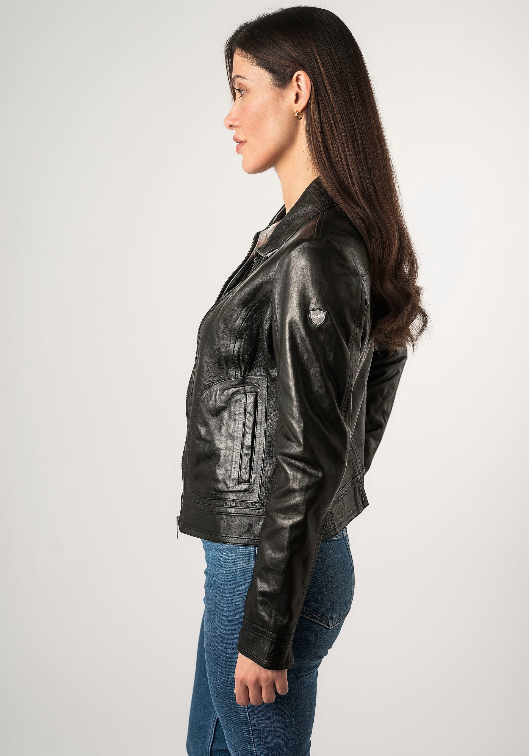 Mauritius Lederjacke »MWLusan« mit Umlegekragen