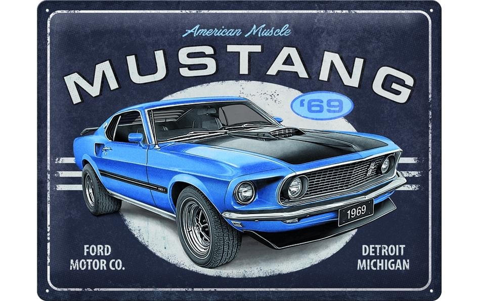 Metallschild »Nostalgic Art Ford Mustang 40 cm x 30 cm, Metall«