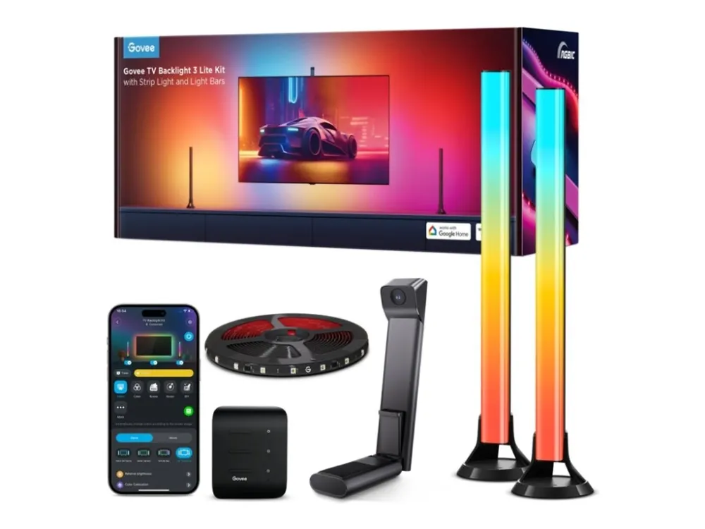 Govee TV Backlight 3 Lite Kit With Strip Light and Light Bar