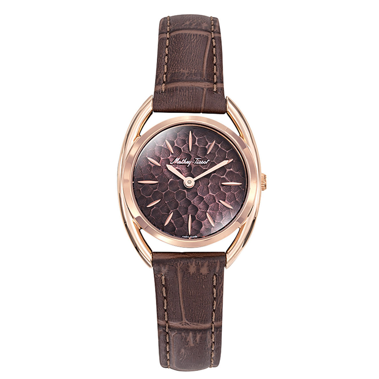Mathey-Tissot Montre Femme Quartz en Cuir Saphira marron
