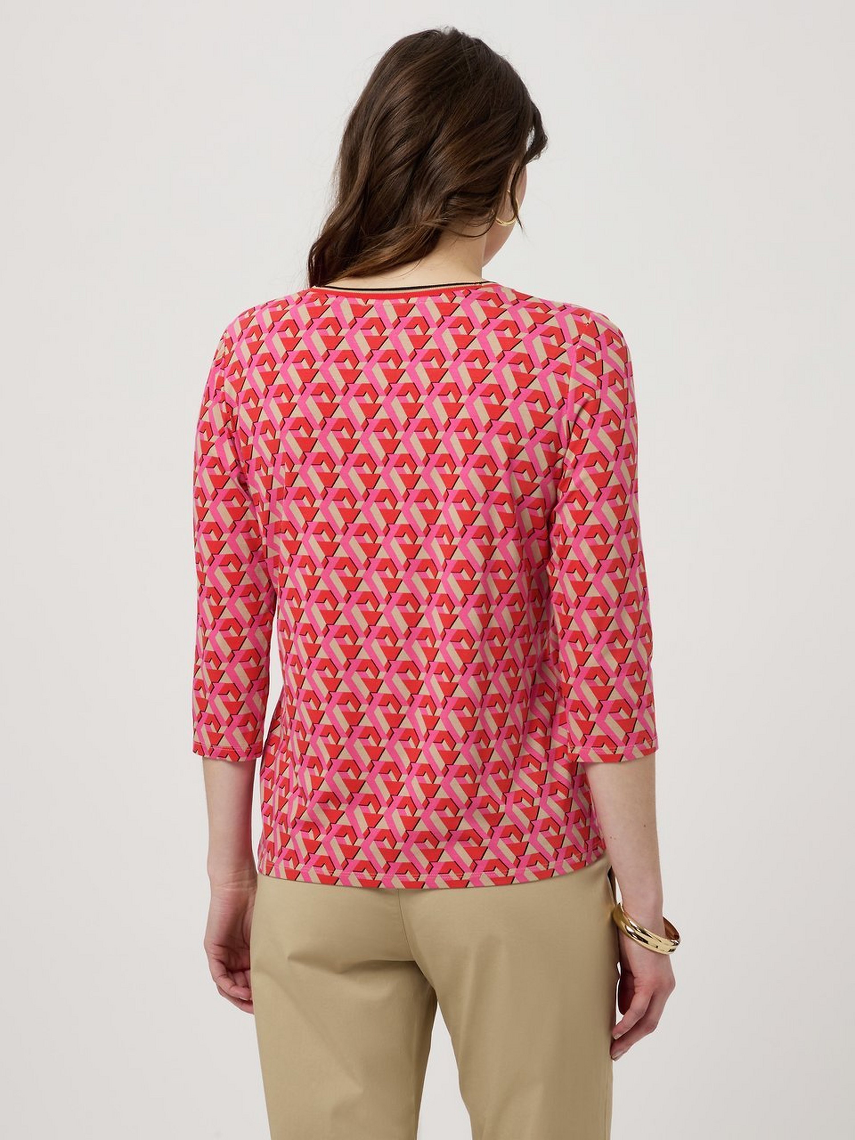 Rundhals-Shirt mit 3/4-Arm