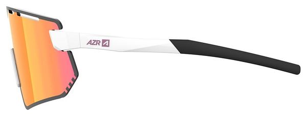 Lunettes AZR Flash Rx Blanc verni/Écran hydrophobe rose