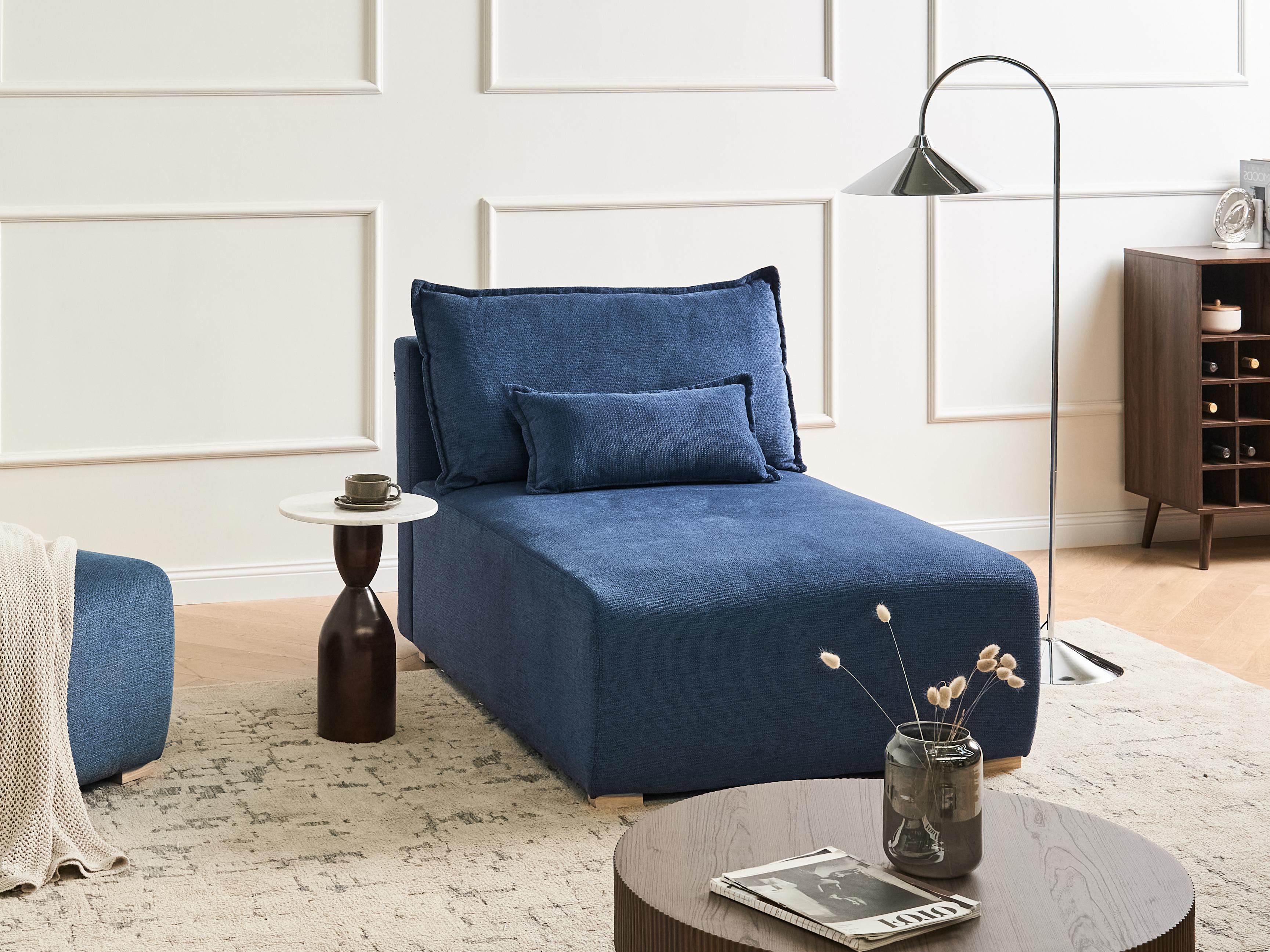 Chaise longue NERBO Stof Blauw