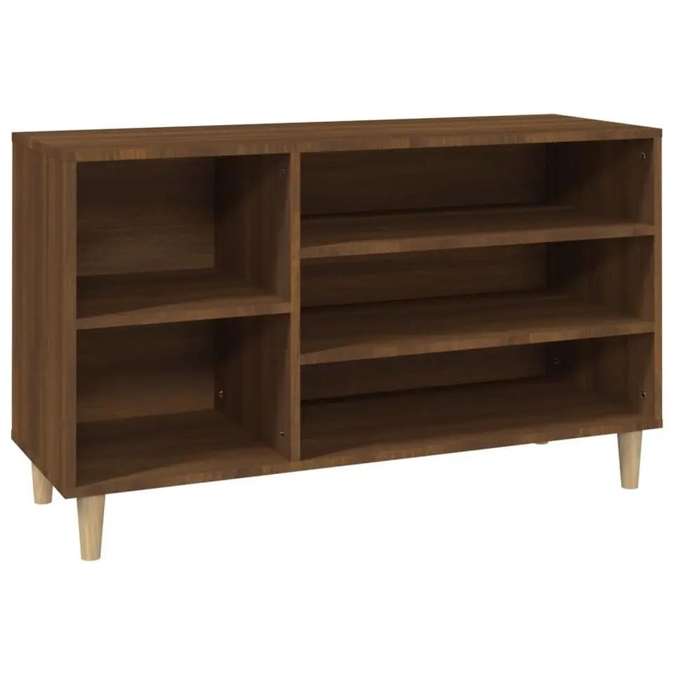 vidaXL - Schoenenrek - Bruin - Bewerkt hout