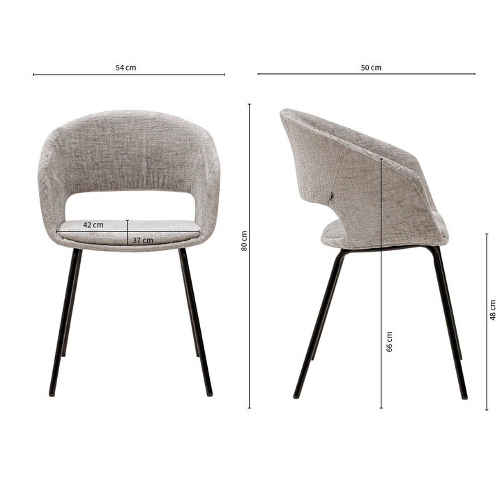 Eetkamerstoel - Mette grijs | Modern design