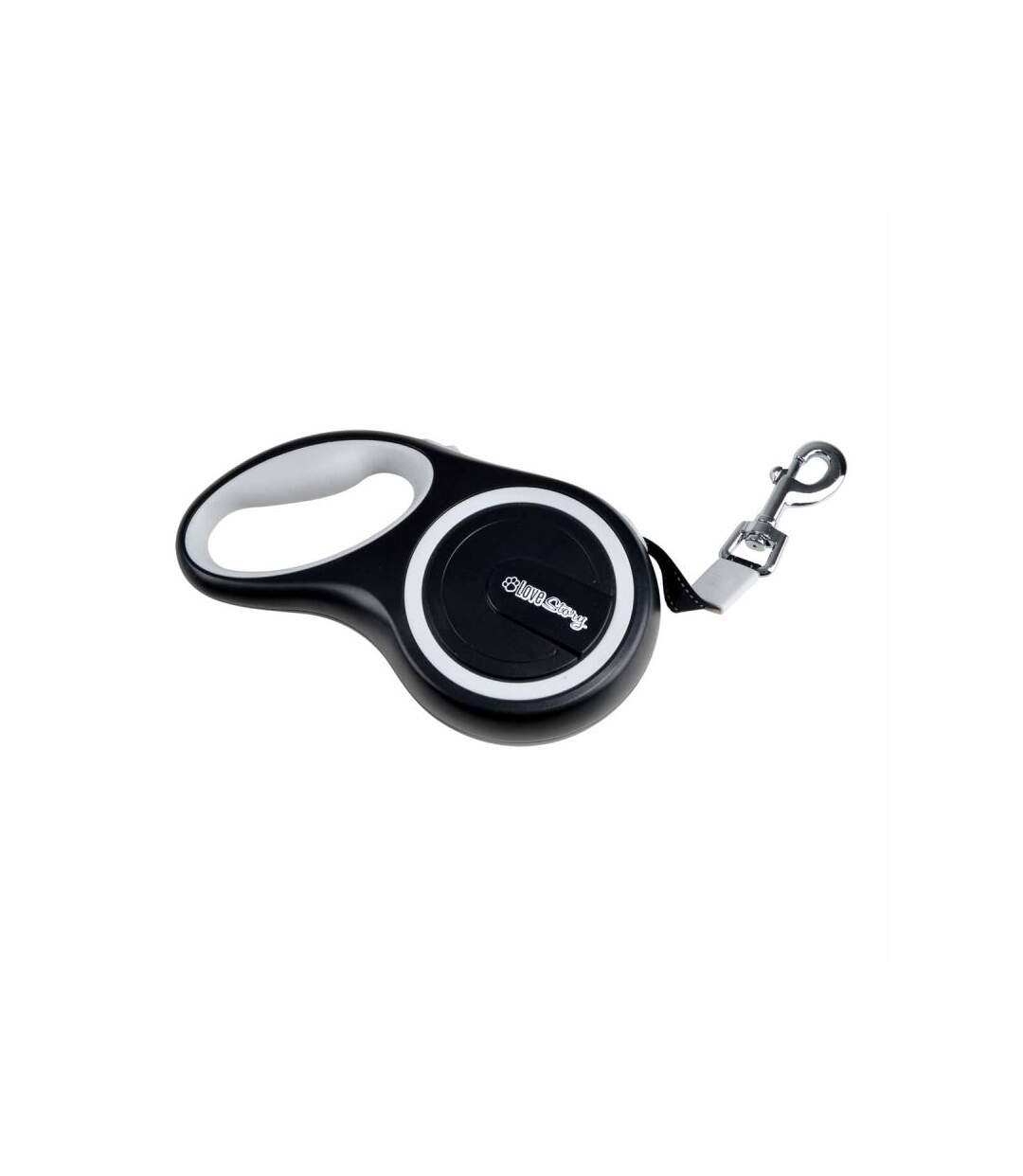 Paris Prix - Laisse Rétractable Chien résistante 17cm Blanc