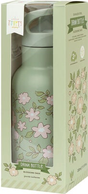 A Little Lovely Company Vannflaske Blomster Salvie 350 ml, Grønn