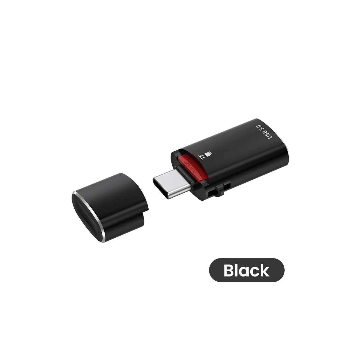 NÖRDIC USB-C 3.0-kortleser og OTG-adapter MicroSD, 1xUSB-A UHS-I