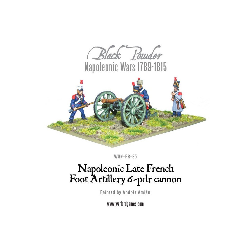 Napoleonic Late French Foot Artillery 6-pdr cannon
