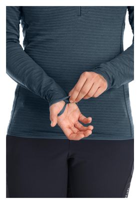 Pull Polaire Demi-Zip Femme Rab Ascendor Light Bleu