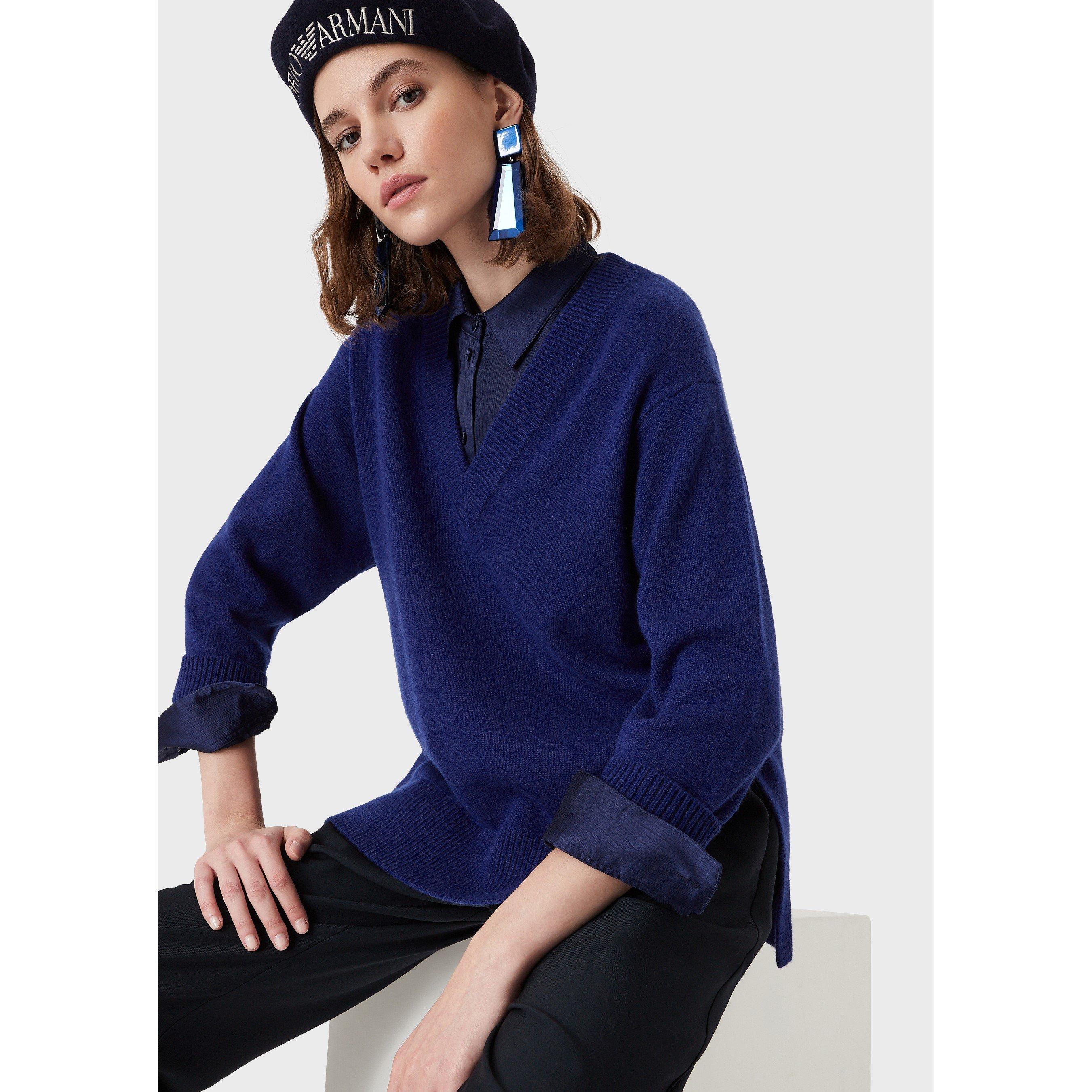 Emporio Armani V Neck Knitted Sweater