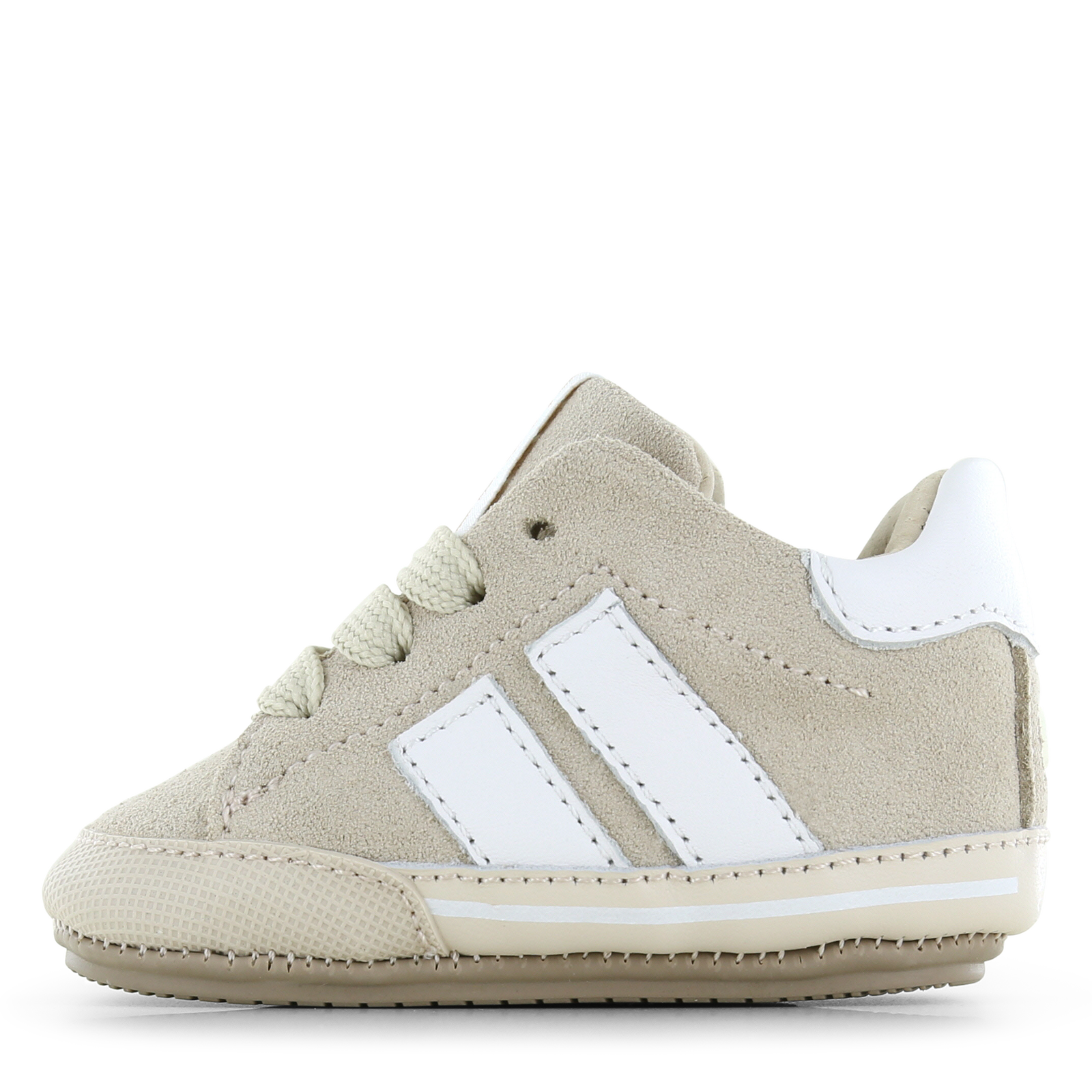 Shoesme beige BABY-PROOF® schoentje Microfiber leer, Suède | Uni schoenen